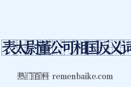 表太尉董公可相国反义词是什么意思的图片